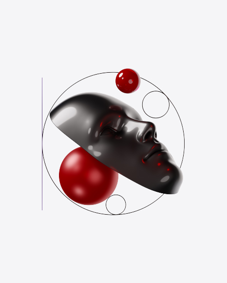 Abstract Set with Body Parts PNG