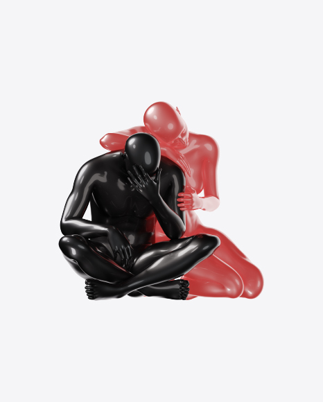 Abstract Set with Man and Woman Body PNG