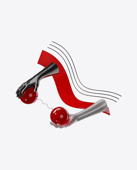 Abstract Set with Body Parts PNG