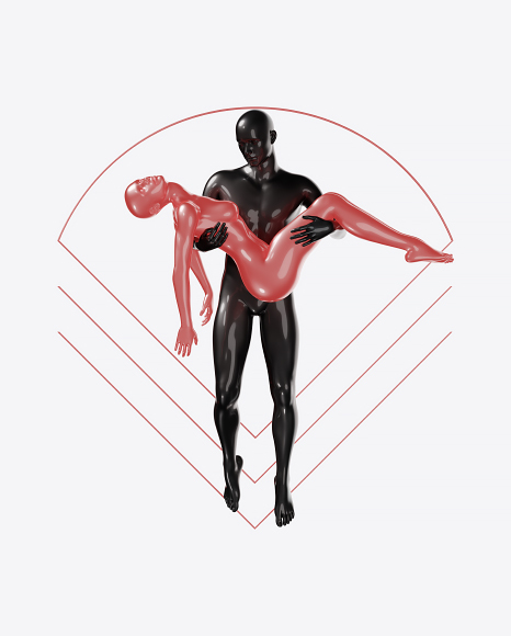 Abstract Set with Man and Women Body PNG