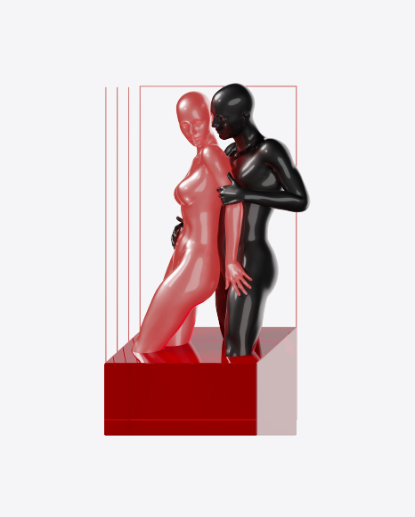 Abstract Set with Man and Women Body PNG