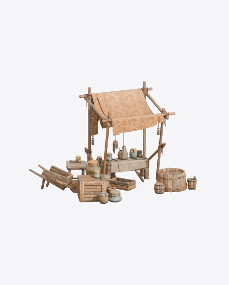 Medieval Market Stand