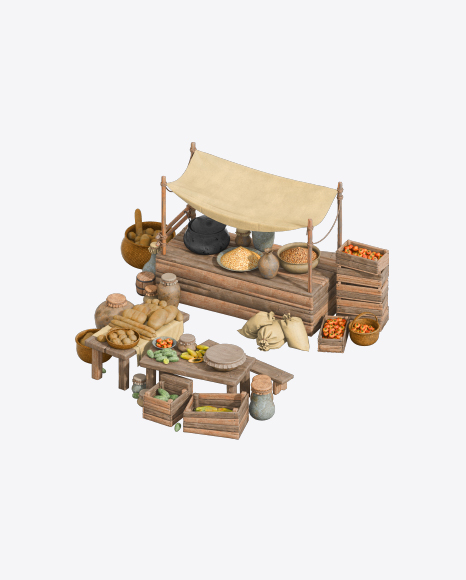 Medieval Market Stand