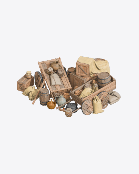 Carriage with Bags and Crates