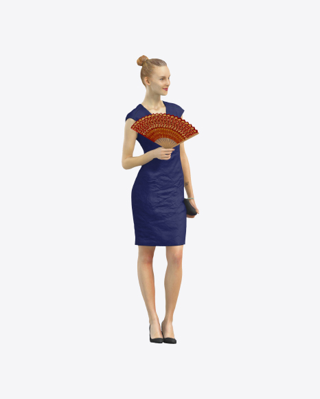 Woman Holding Fan