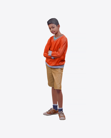 Young Boy Standing
