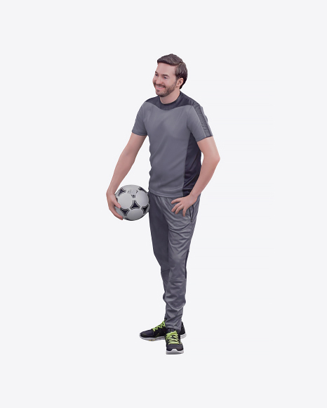 Man with Soccer Ball