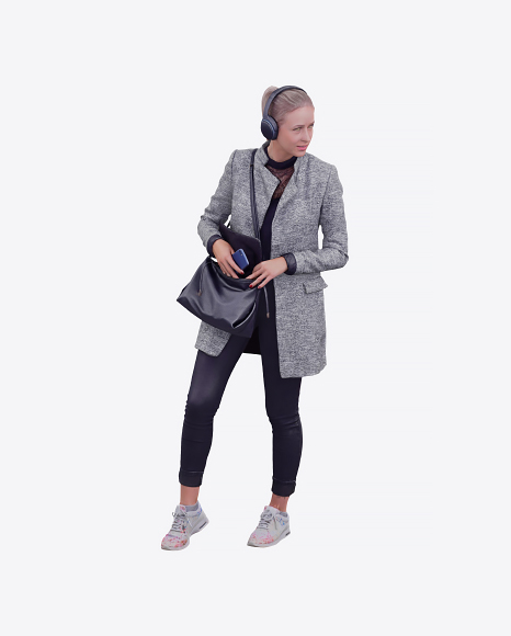 Woman Wearing Headphones