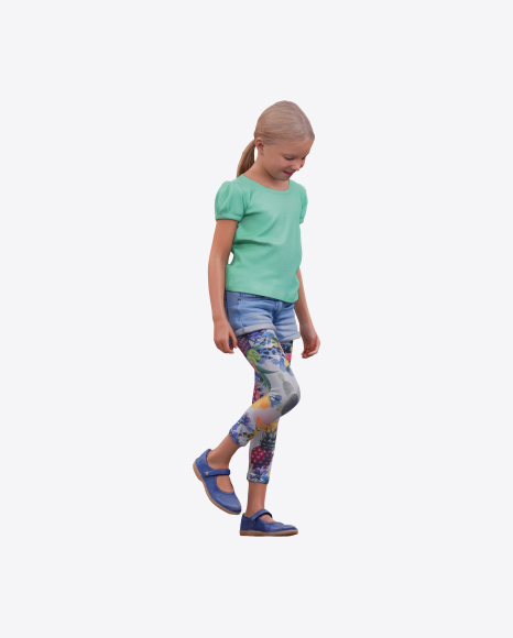 Girl Standing on One Leg