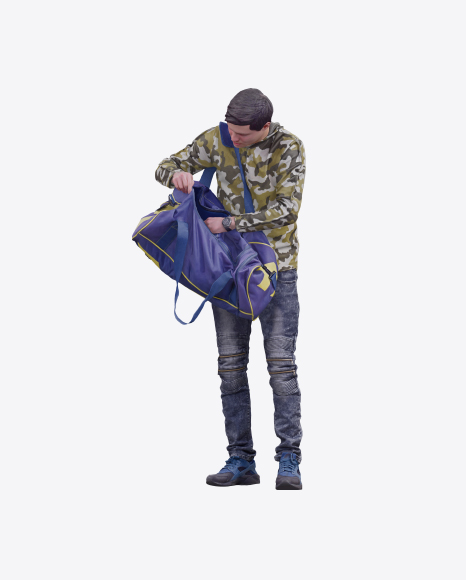 Man with Duffel Bag