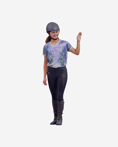 Girl Waving Hand