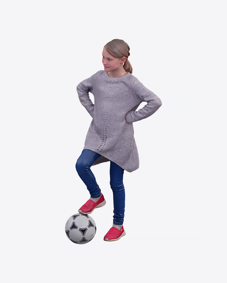 Girl with Soccer Ball