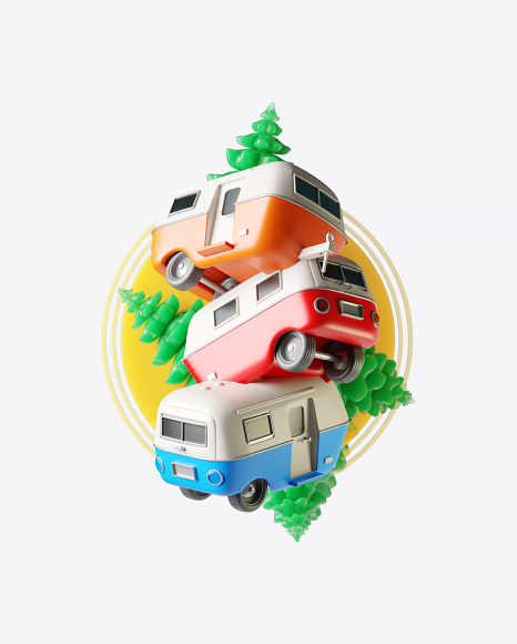Abstract Caravan Set PNG