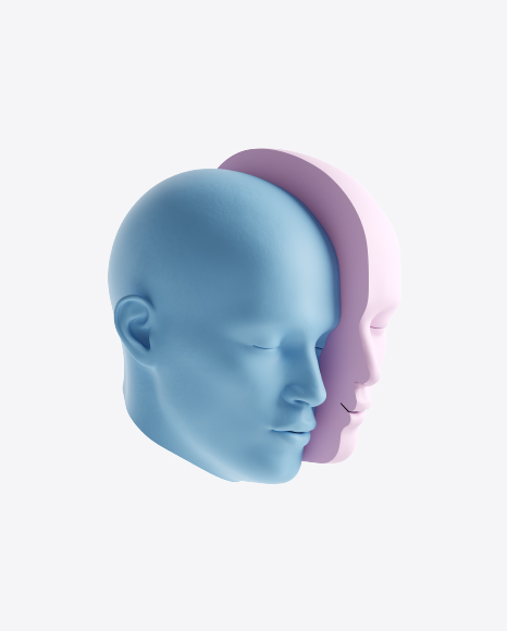 Abstract Head Sculpture PNG