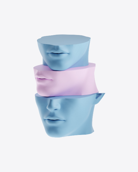 Abstract Set with Body Parts PNG