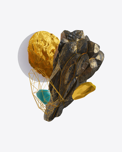 Abstract Set with Stones PNG