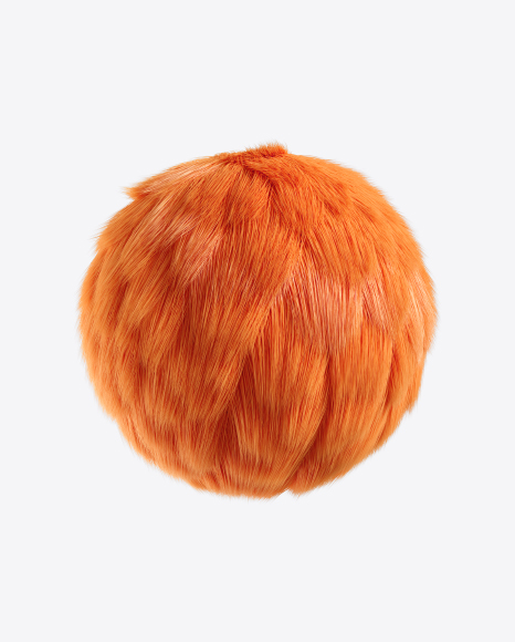 Orange Fur Sphere PNG