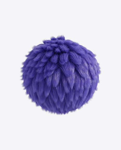 Purple Fur Sphere PNG