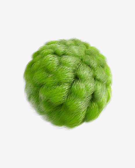 Green Fur Sphere PNG
