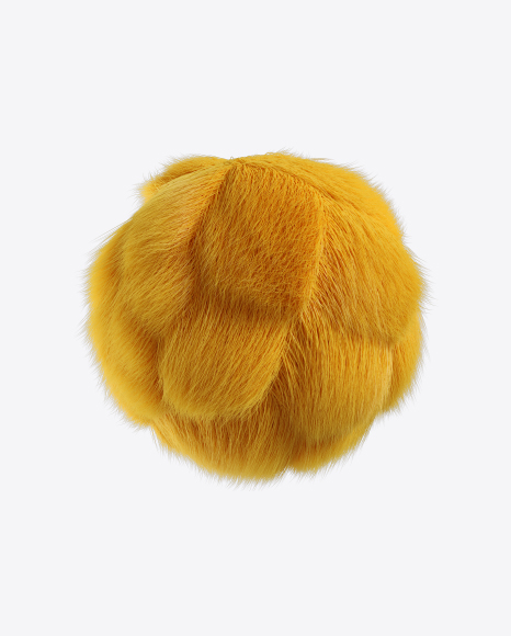 Yellow Fur Sphere PNG