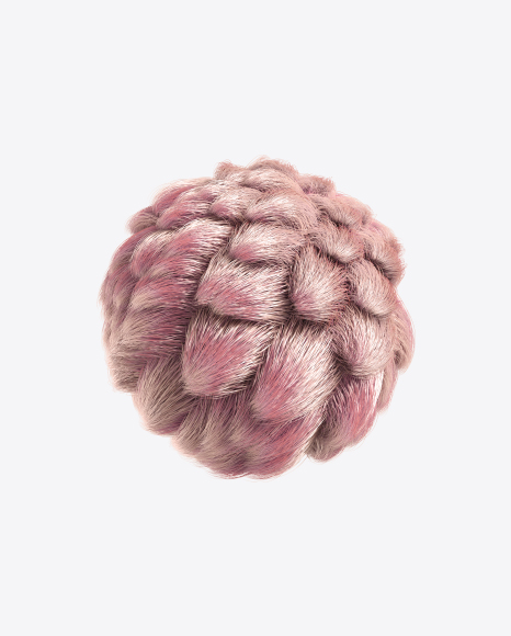 Pink Fur Sphere PNG