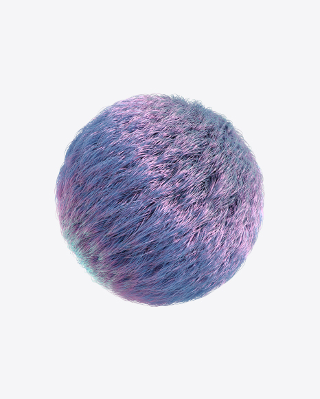 Purple Fur Sphere PNG