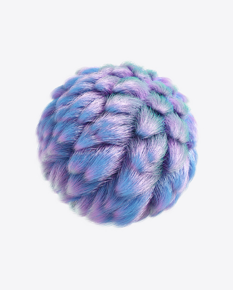 Purple Fur Sphere PNG