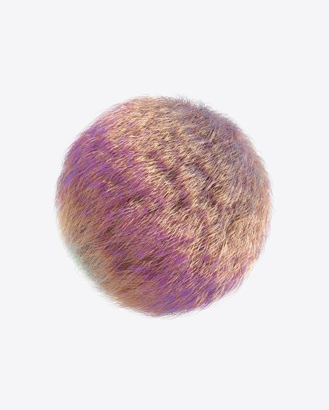 Pink Fur Sphere PNG