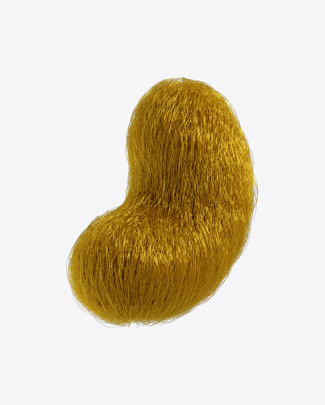 Golden Fur Shape PNG