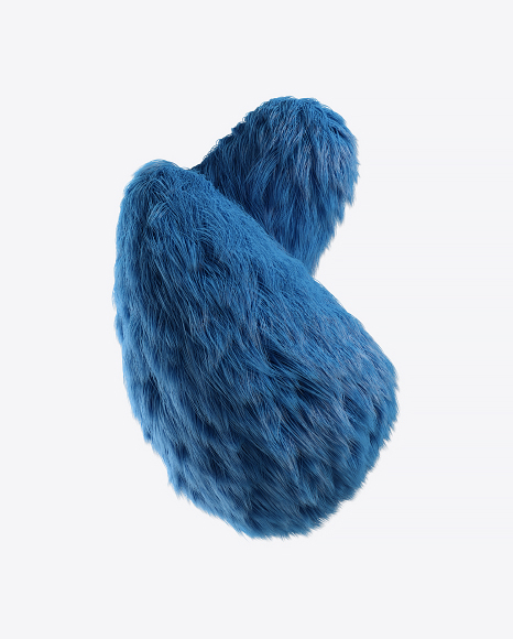 Blue Fur Shape PNG