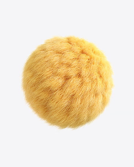 Yellow Fur Sphere PNG