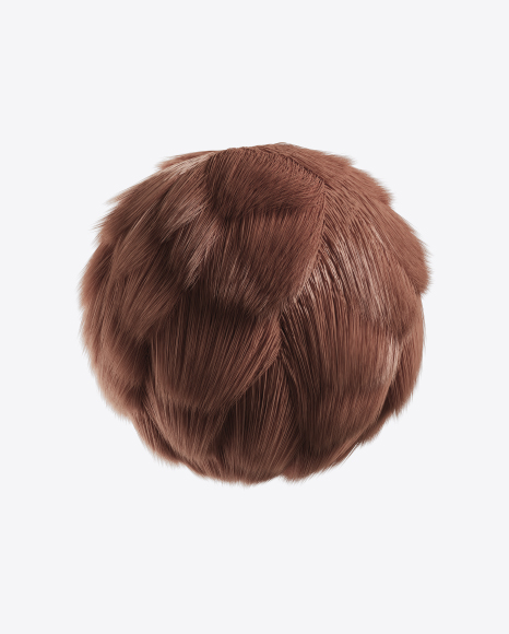 Brown Fur Sphere PNG