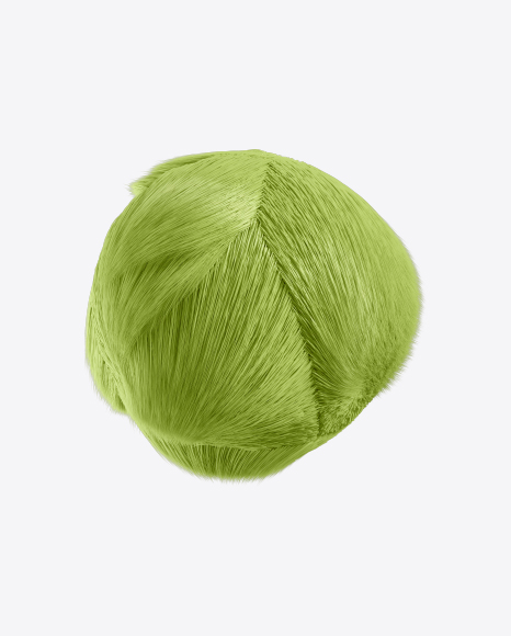 Green Fur Sphere PNG