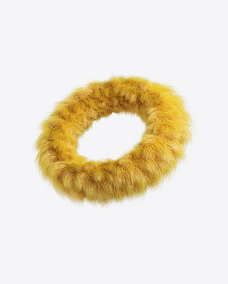 Yellow Fur Torus PNG