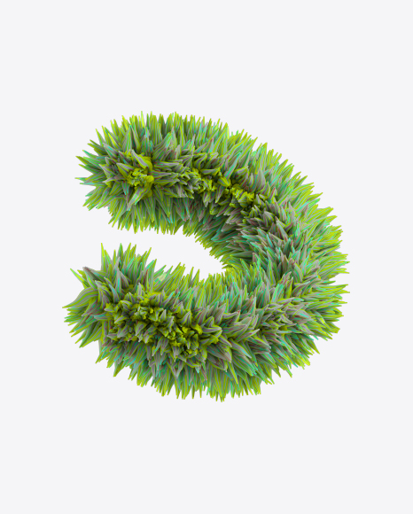 Green Fur Shape PNG