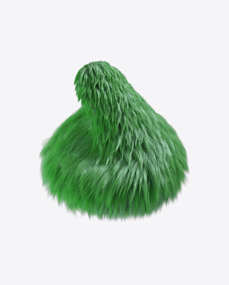 Green Fur Shape PNG