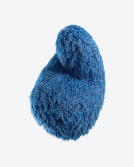 Blue Fur Shape PNG