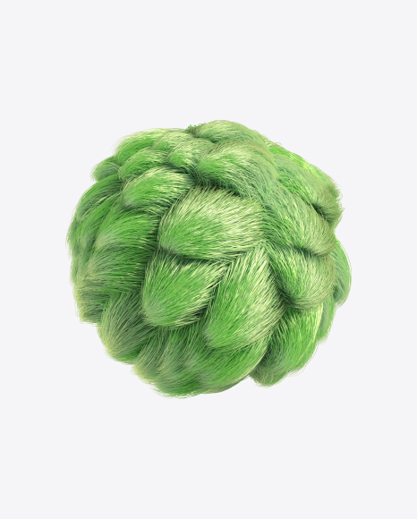 Green Fur Sphere PNG