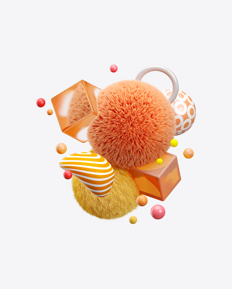 Abstract Orange Set PNG