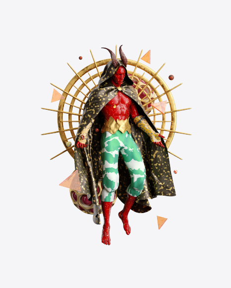 Abstract Set with Demon Body PNG