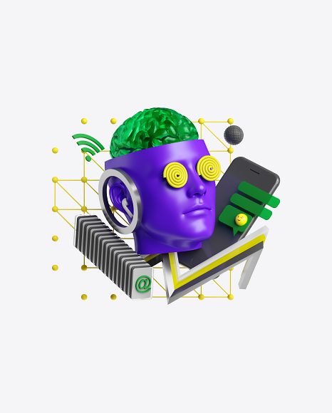 Abstract Cyber Set PNG