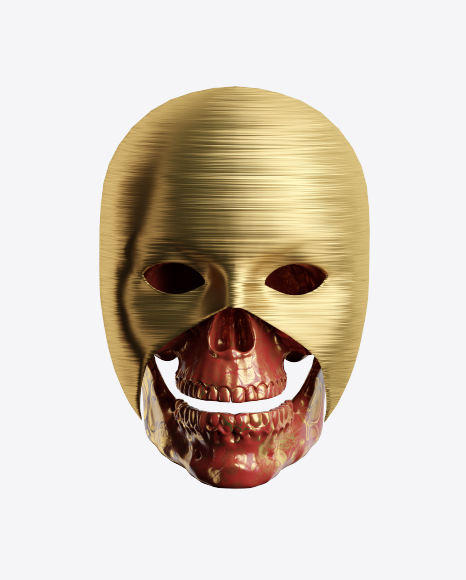 Abstract Skull w/ Mask PNG