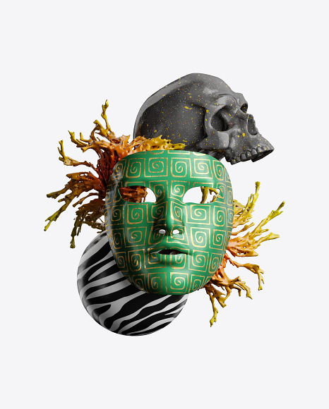 Abstract Set w/ Mask PNG