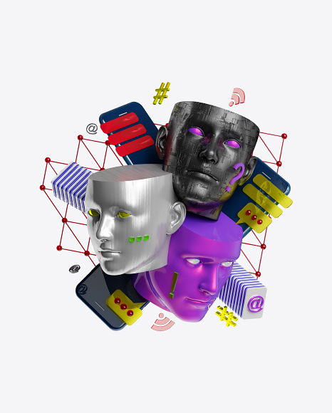 Abstract Cyber Set PNG