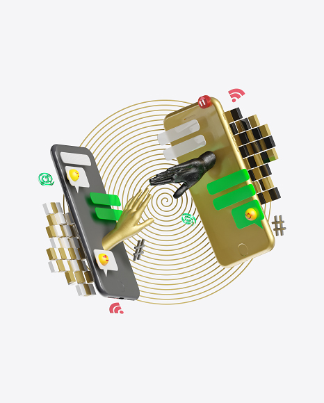 Abstract Cyber Set PNG