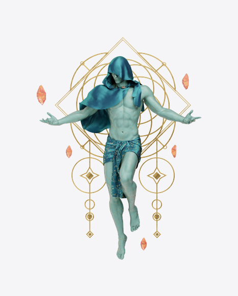 Mystical Set with Man PNG