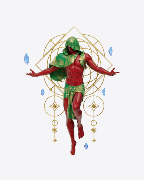 Mystical Set with Man PNG