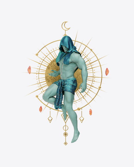 Mystical Set with Man PNG