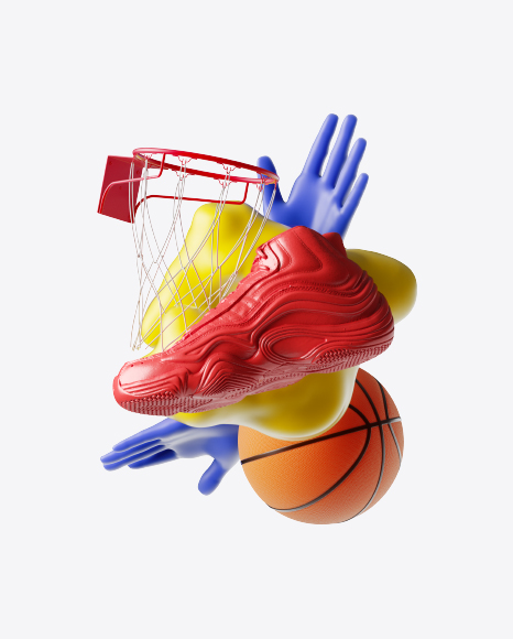 Abstract Basketball Set