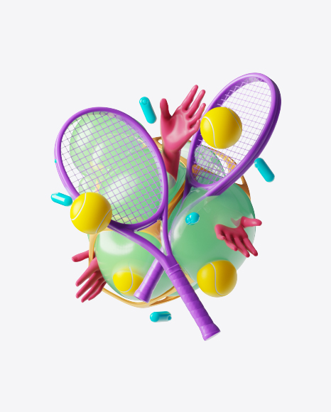 Abstract Tennis Set